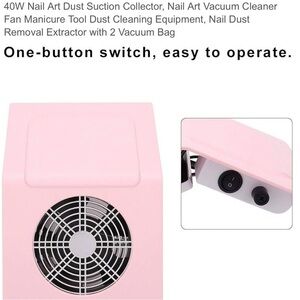Pink Nail Art Dust Suction Collector